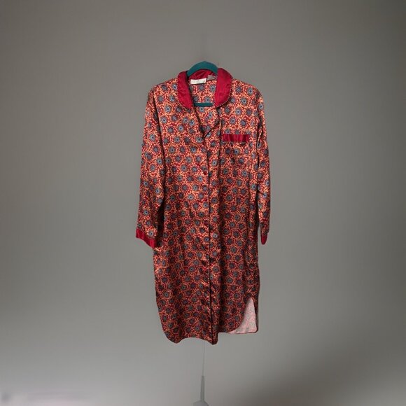 Laura Leigh Ltd Intimates Vtg Multicolor Night Robe, Size Lg, Retro Relaxed Fit - Picture 1 of 6